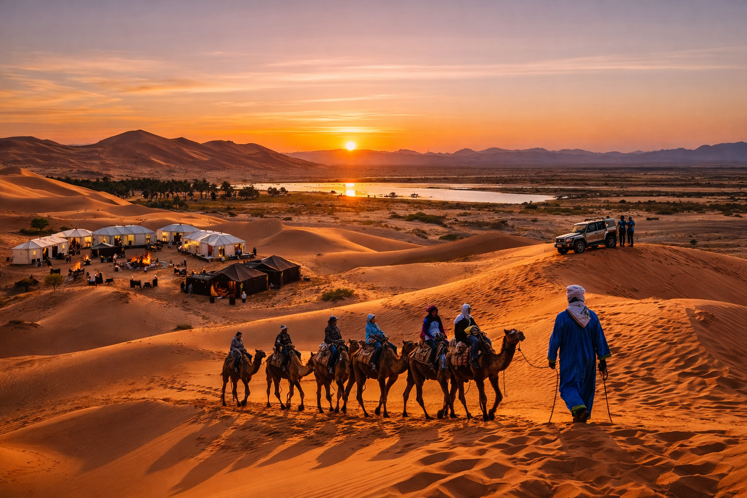 Best desert tours from Merzouga Copy Generate Content Neutral GetYourGuide Desert Merzouga Tours +1 Gemini Best desert camps near the dunes with private bathrooms Copy Generate Content Get AI response to view sentiment Get AI Response ChatGPT Where to rent 4x4 vehicles near Merzouga Copy Generate Content Gemini Compare prices for 3-day desert tours from Marrakech to Merzouga Copy Generate Content ChatGPT Top-rated desert camp experiences in Merzouga Copy Generate Content Gemini How to arrange a reliable camel trek for sunset and sunrise Copy Generate Content ChatGPT How to book camel trekking tours in Merzouga Copy Generate Content Gemini Top-rated agencies for quad biking experiences in the Sahara Copy Generate Content ChatGPT Local restaurants with delivery service in Merzouga Copy Generate Content Gemini What are the typical costs for a night in a luxury desert camp? Copy Generate Content Register to get